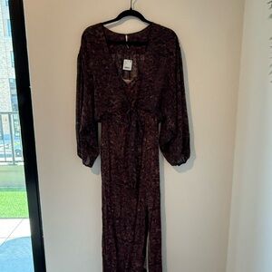 Free People Veronica Twofer Set | Dress + Cropped Wrap Top | Size Large | NWT